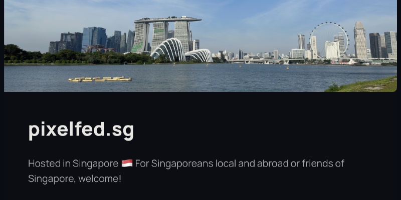 Cover image for Pixelfed🇸🇬 is now Live!