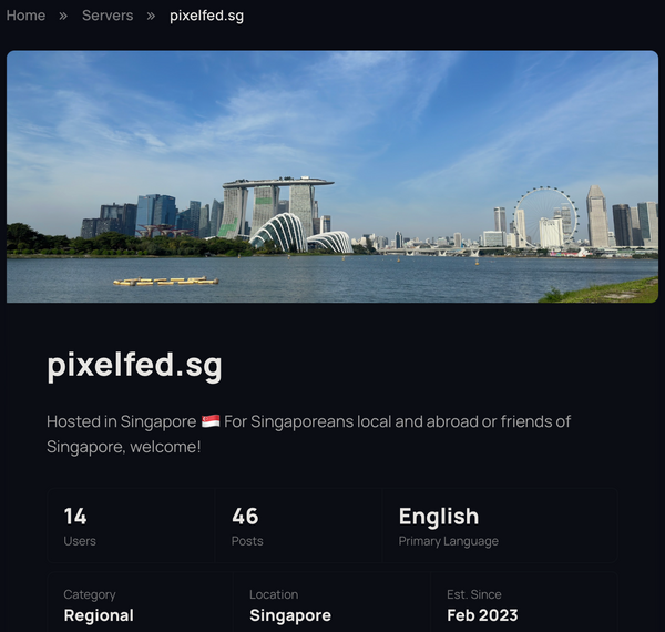 Pixelfed🇸🇬 is now Live!